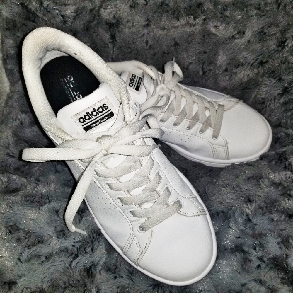 Adidas Neo Sneakers Tnnis Shoes Solid White 8.5